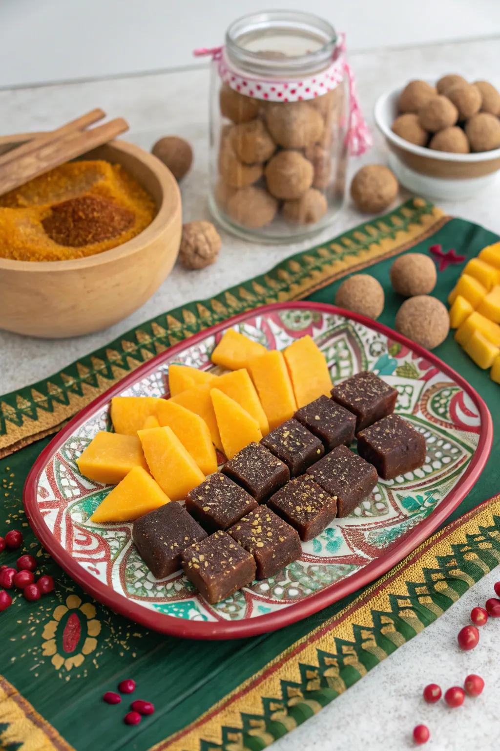 Add remarkable delicacies like tamarind sweets for a fascinating contrast.