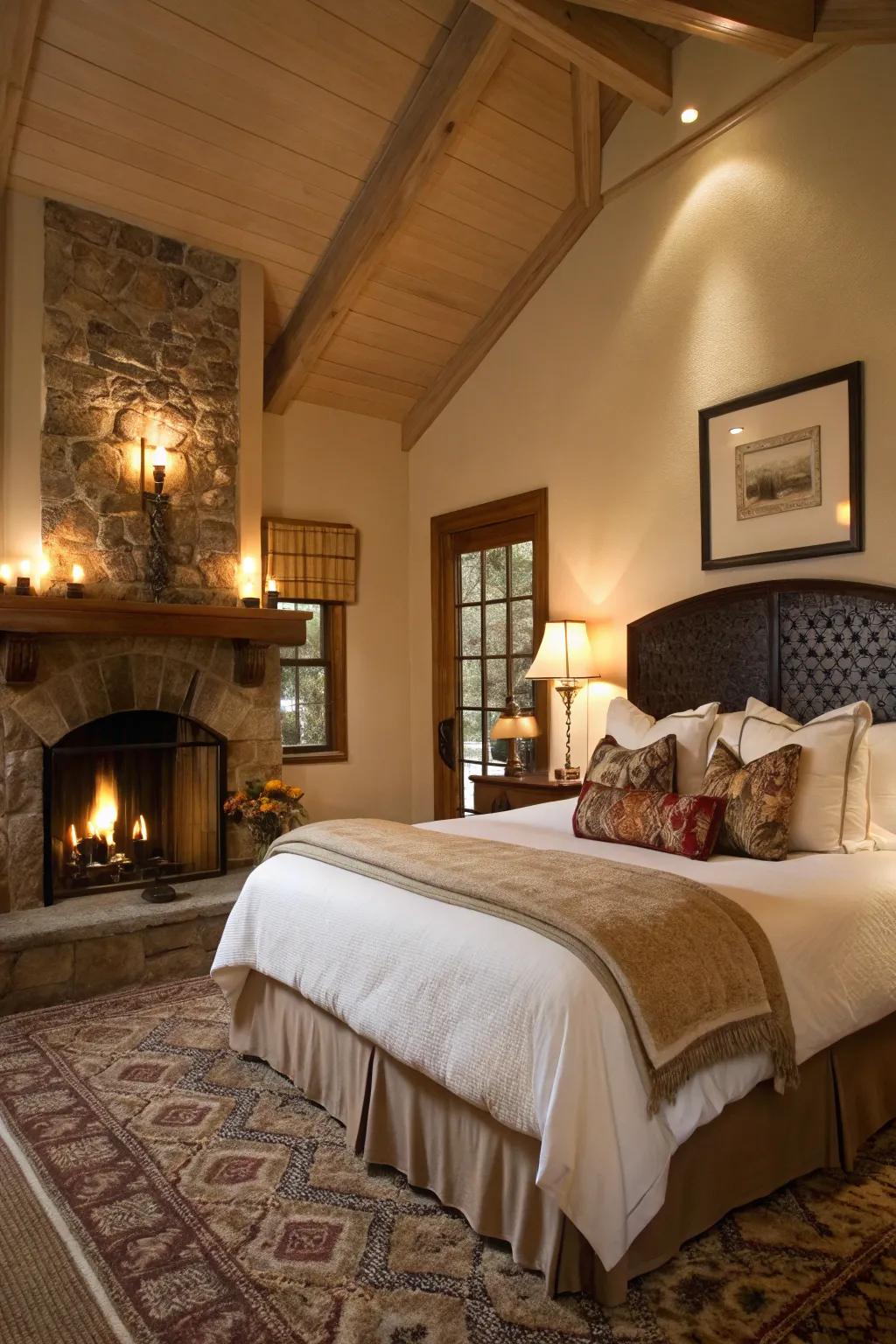 A hearth integrates warmth and serves as an exquisite nucleus.