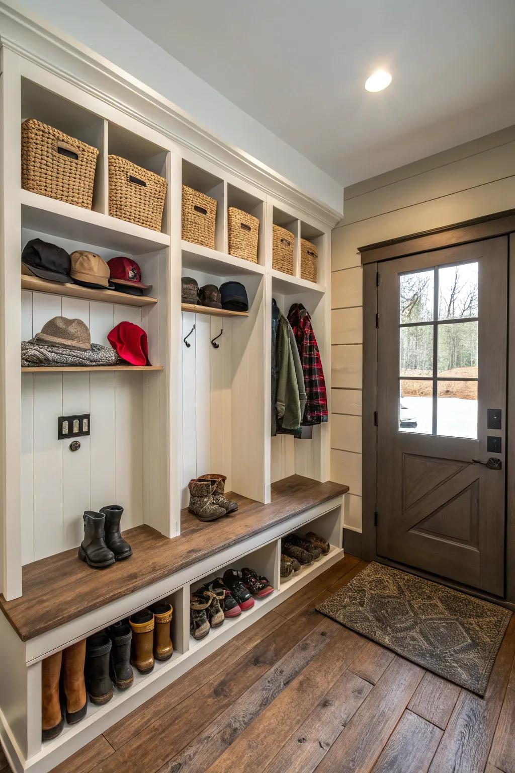 Accessible shelving for expeditious and facile retrieval.