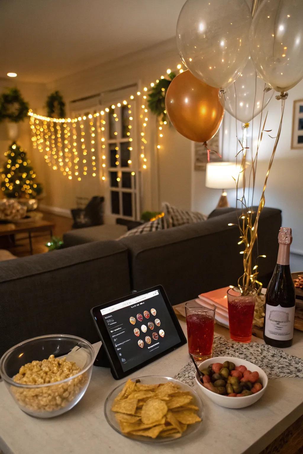 An ambient melodies niche enhances the celebratory atmosphere through celebratory compositions.