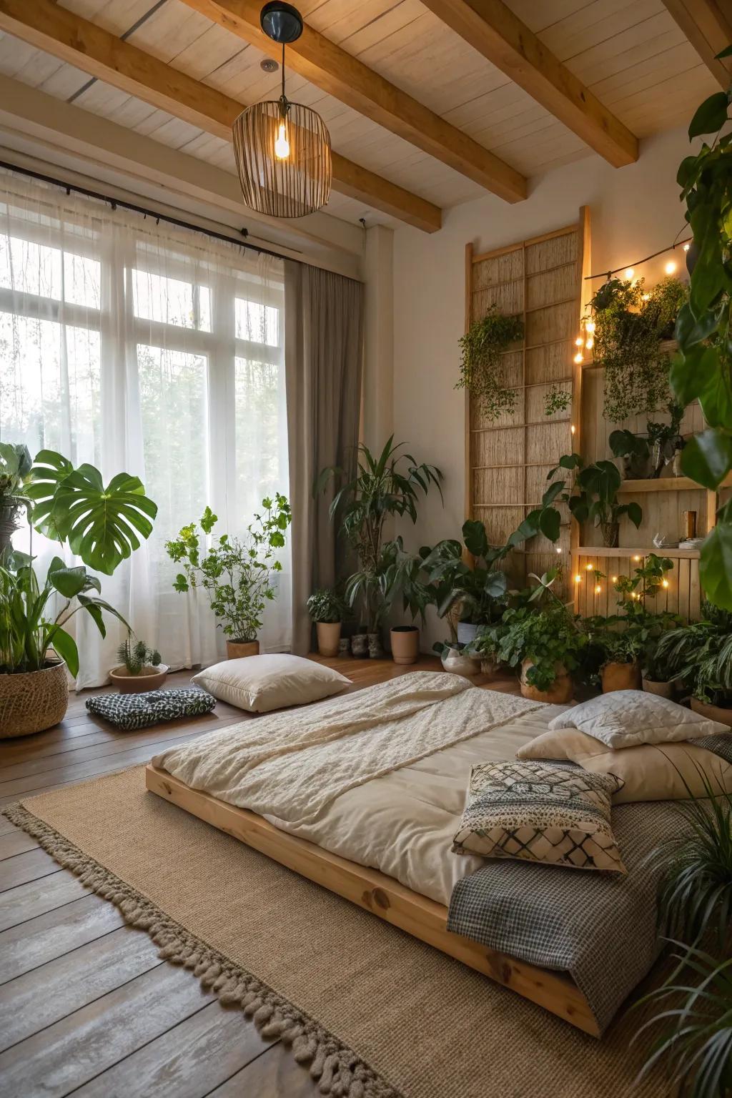 Plants introduce a revitalizing and animated component to your bedroom.