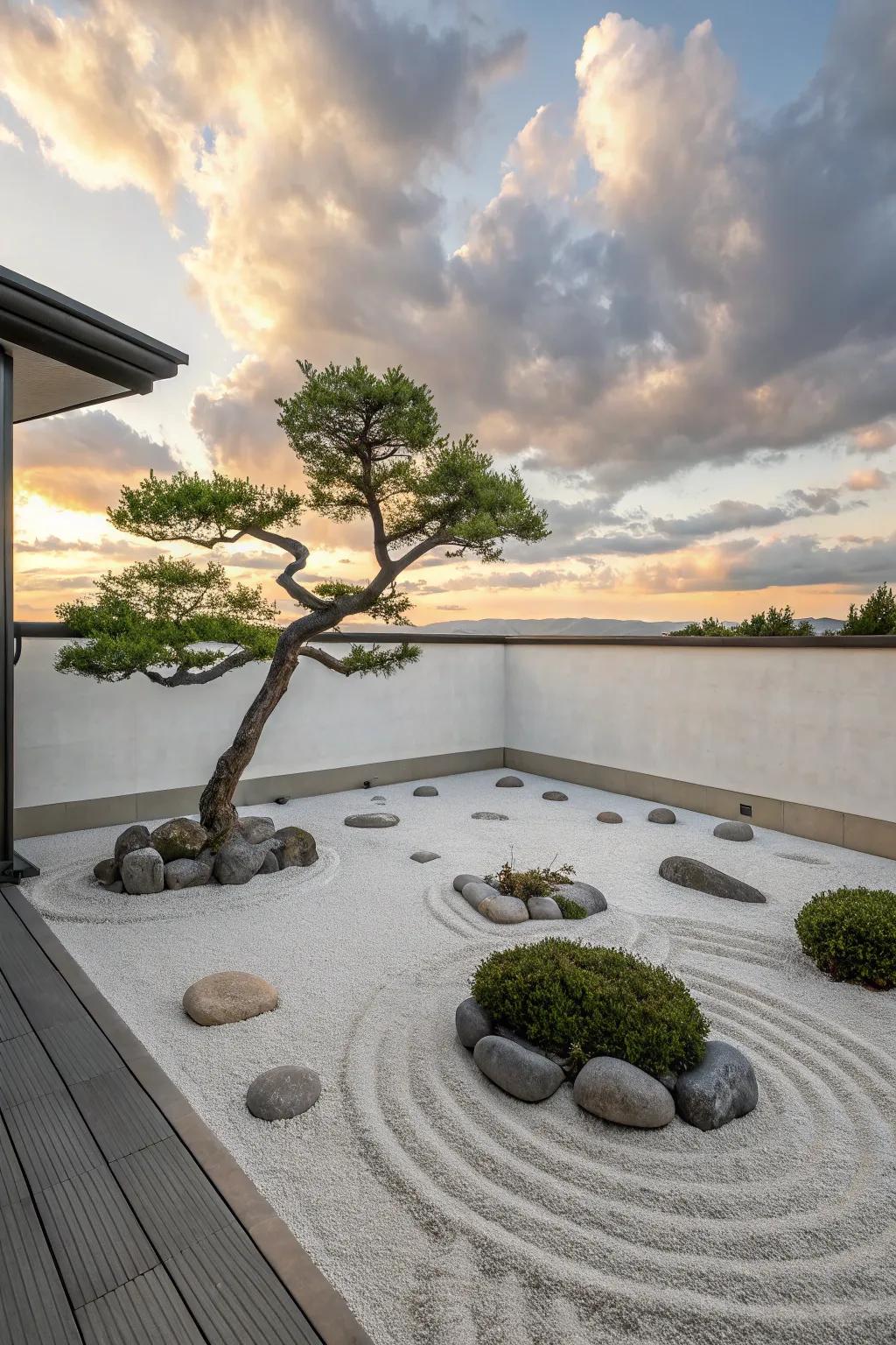 A serene and calming peaceful enclave perfect for relaxation.