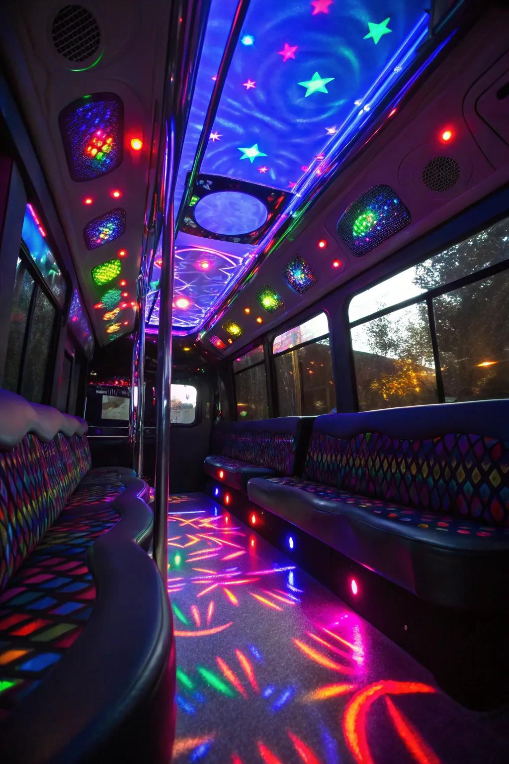 Projection illumination injects dynamic visuals into the celebration.