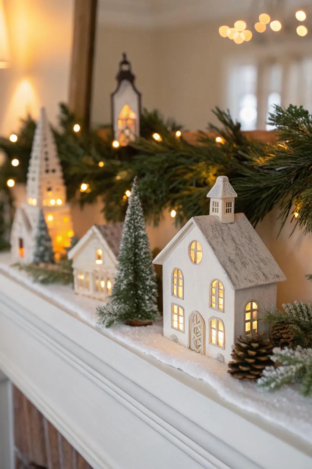 Build a do it yourself Yuletide hamlet for a nostalgic trace to your style.