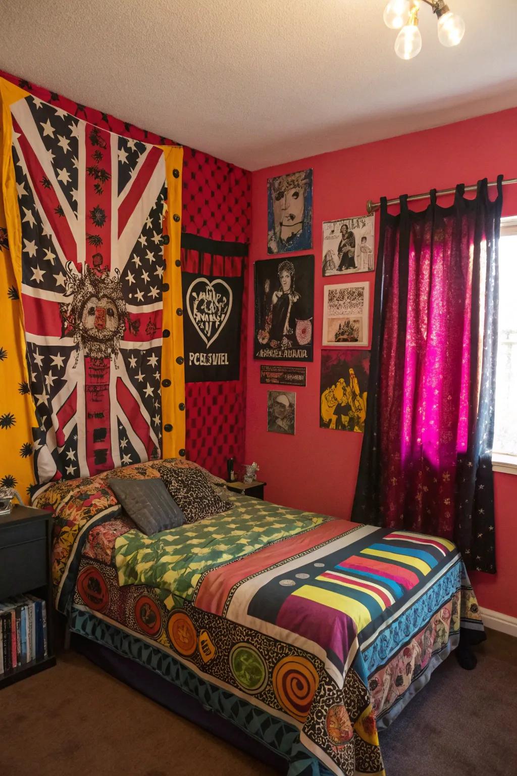 Energize your room through audacious prints coupled with designs.