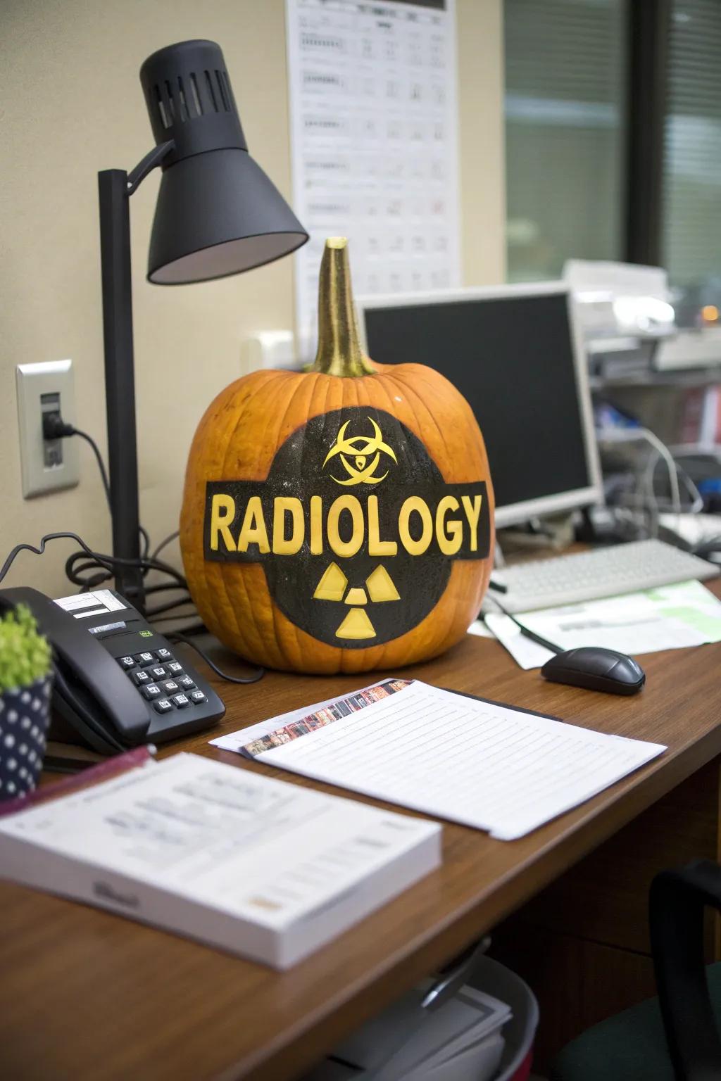 Radiology ward sign pumpkin for professional pride