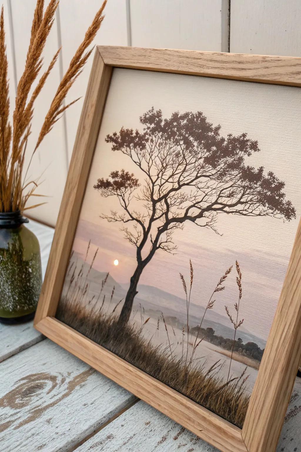 Embrace tranquility utilizing nature's outlines in subtle elegance.