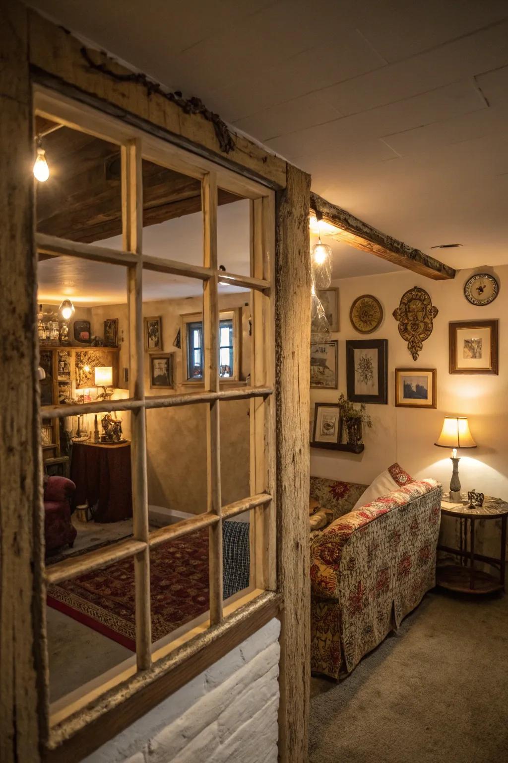 Vintage casements lend an old-world appeal to your space.