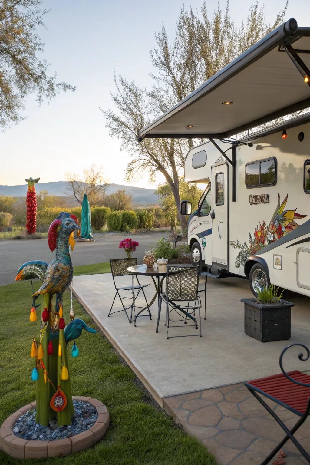 Outdoor art brings sophistication and style to your patio.