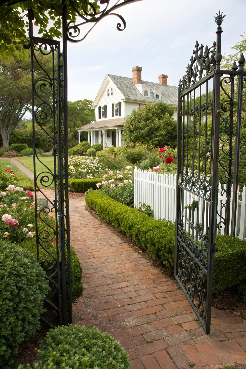A two-fold pivoting gate interweaving versatility with elegance.