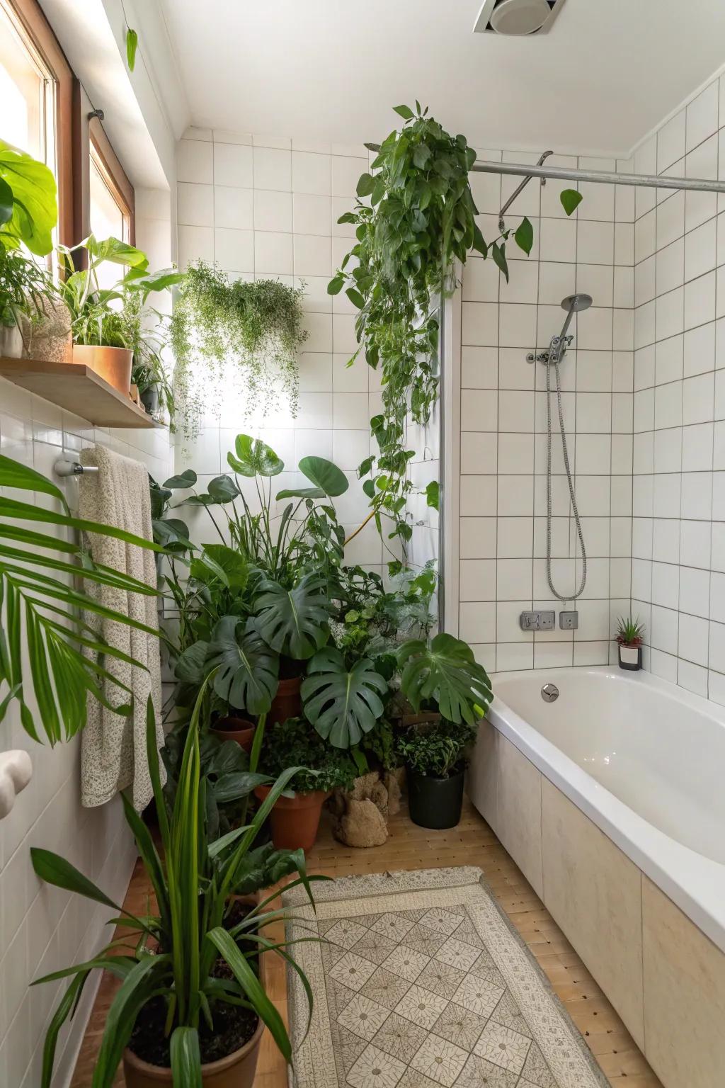 Organic components introduce vitality and tranquility.