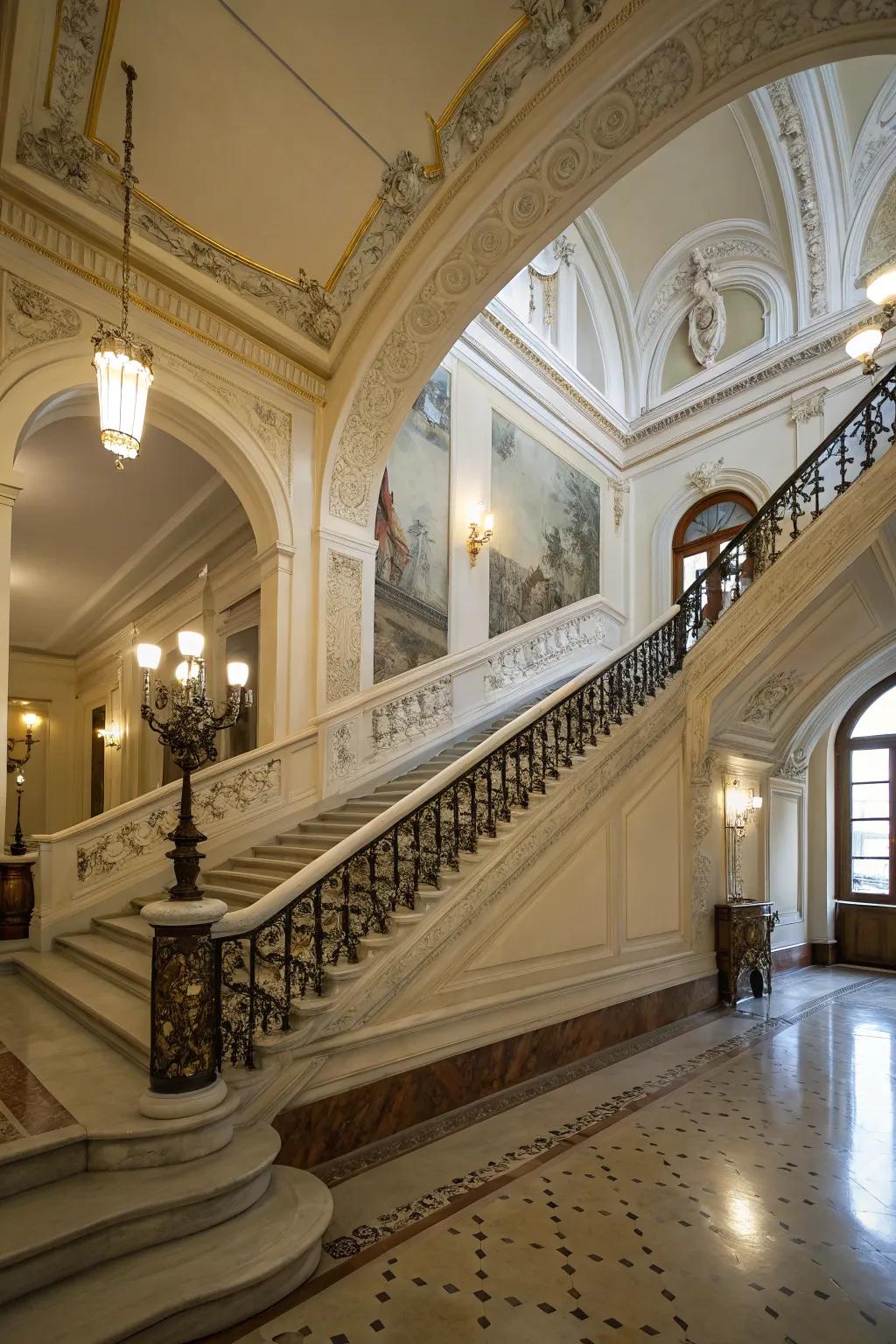 Elevate your stairway through architectural nuances.