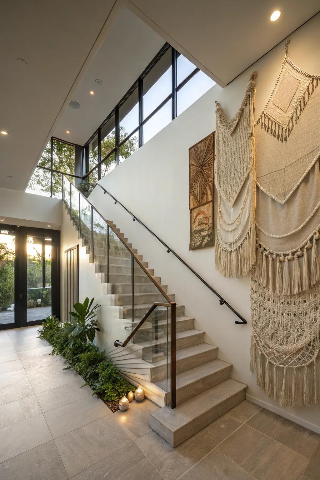 Fabric hangings contribute texture and warmth to your adornments.