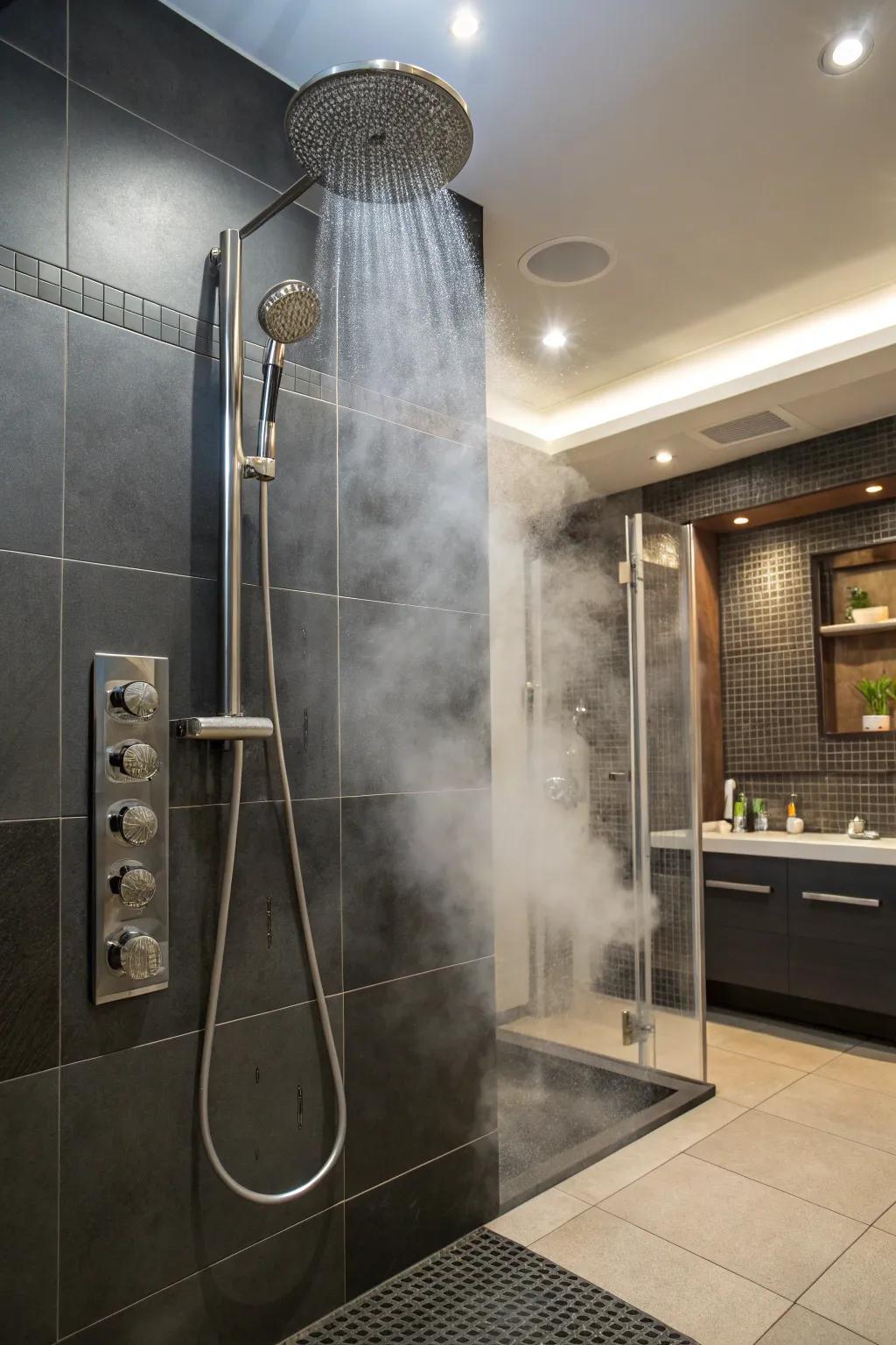 Rain immersion systems enhance the tranquil experience.