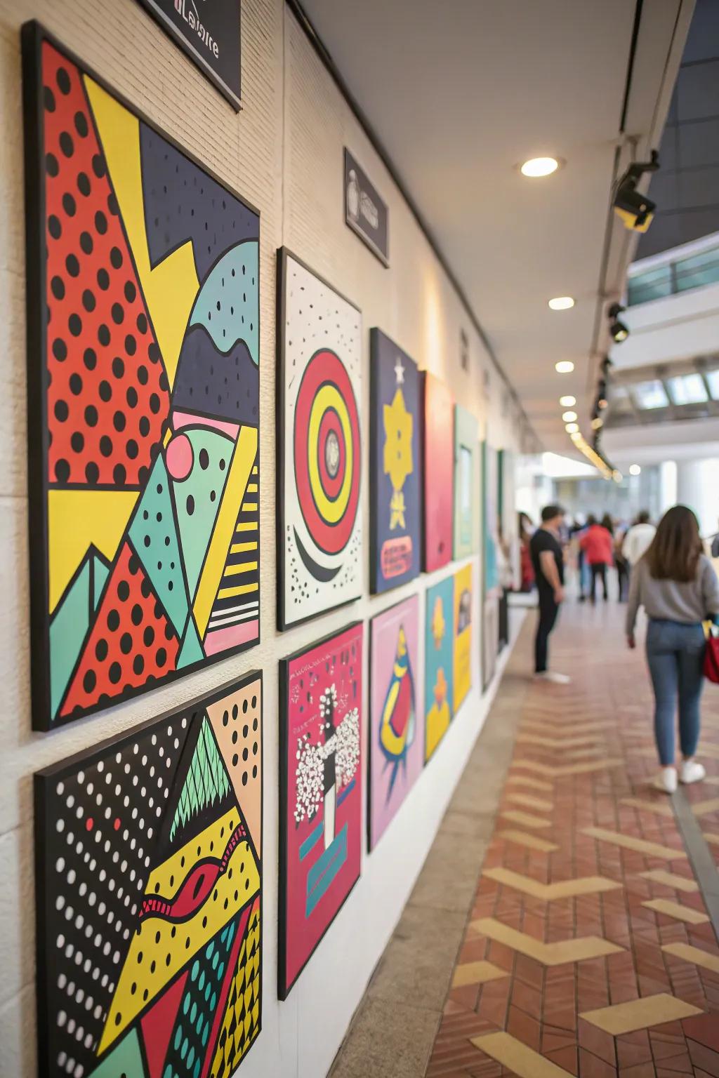 Retro futuristic artistry merges antiquity and futurity in an audacious visual display.
