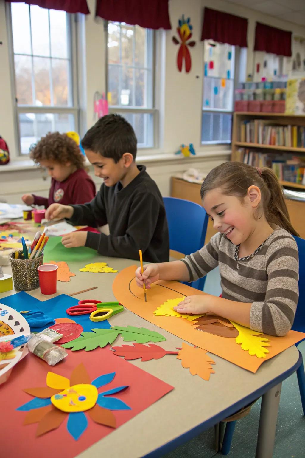 A craft nook sustains the little ones' contentment.