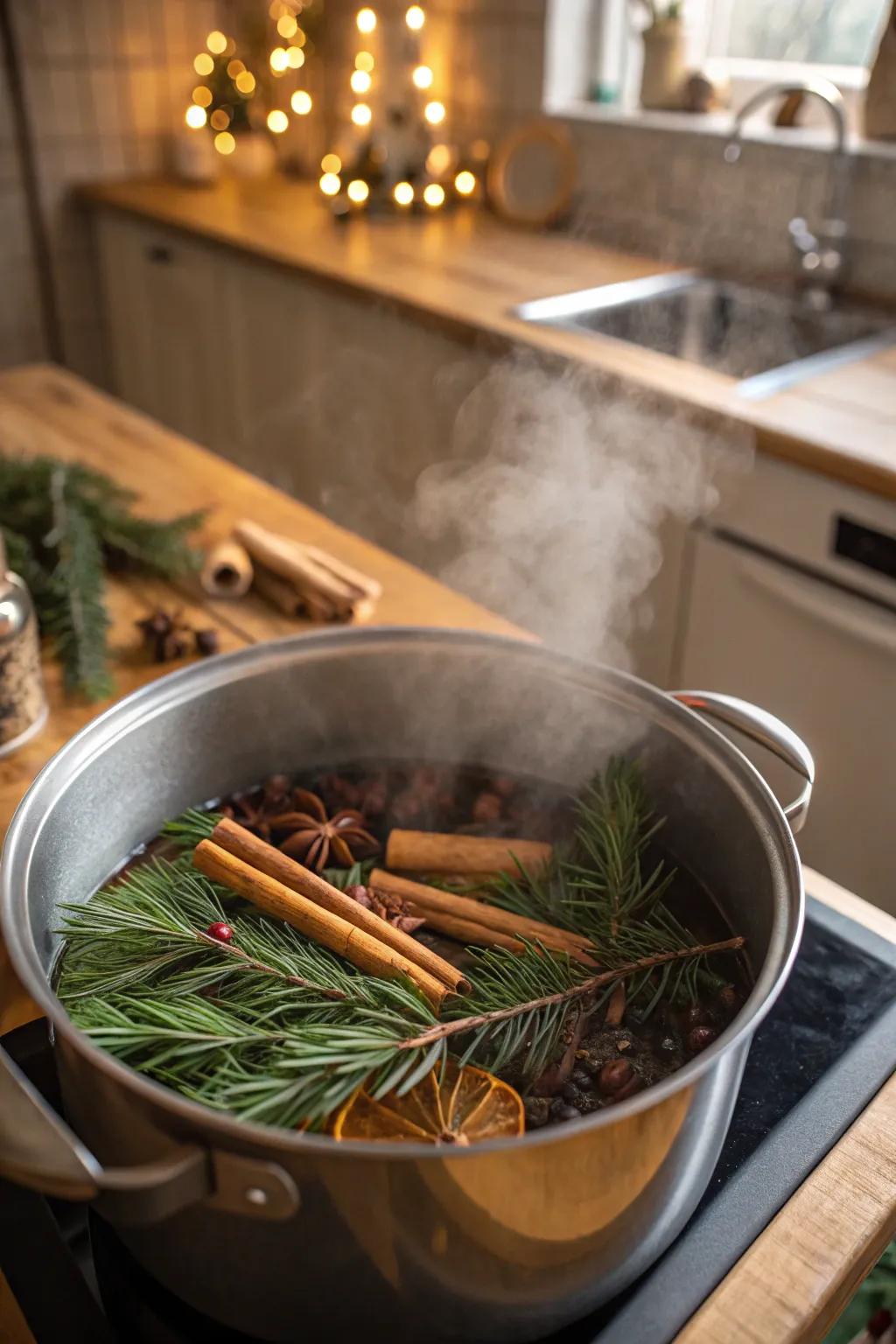 A home filled with the warm scents of Christmas.