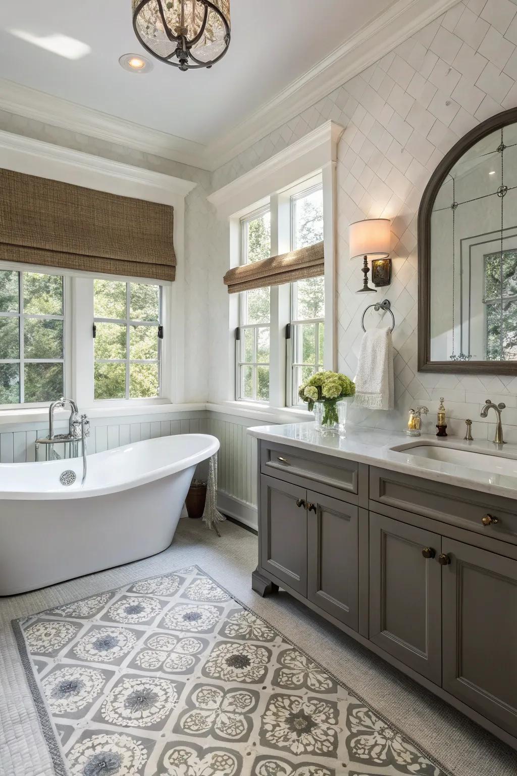 The design blends elements of current styles as well as classic influences to achieve an aesthetic that is in harmonious balance.