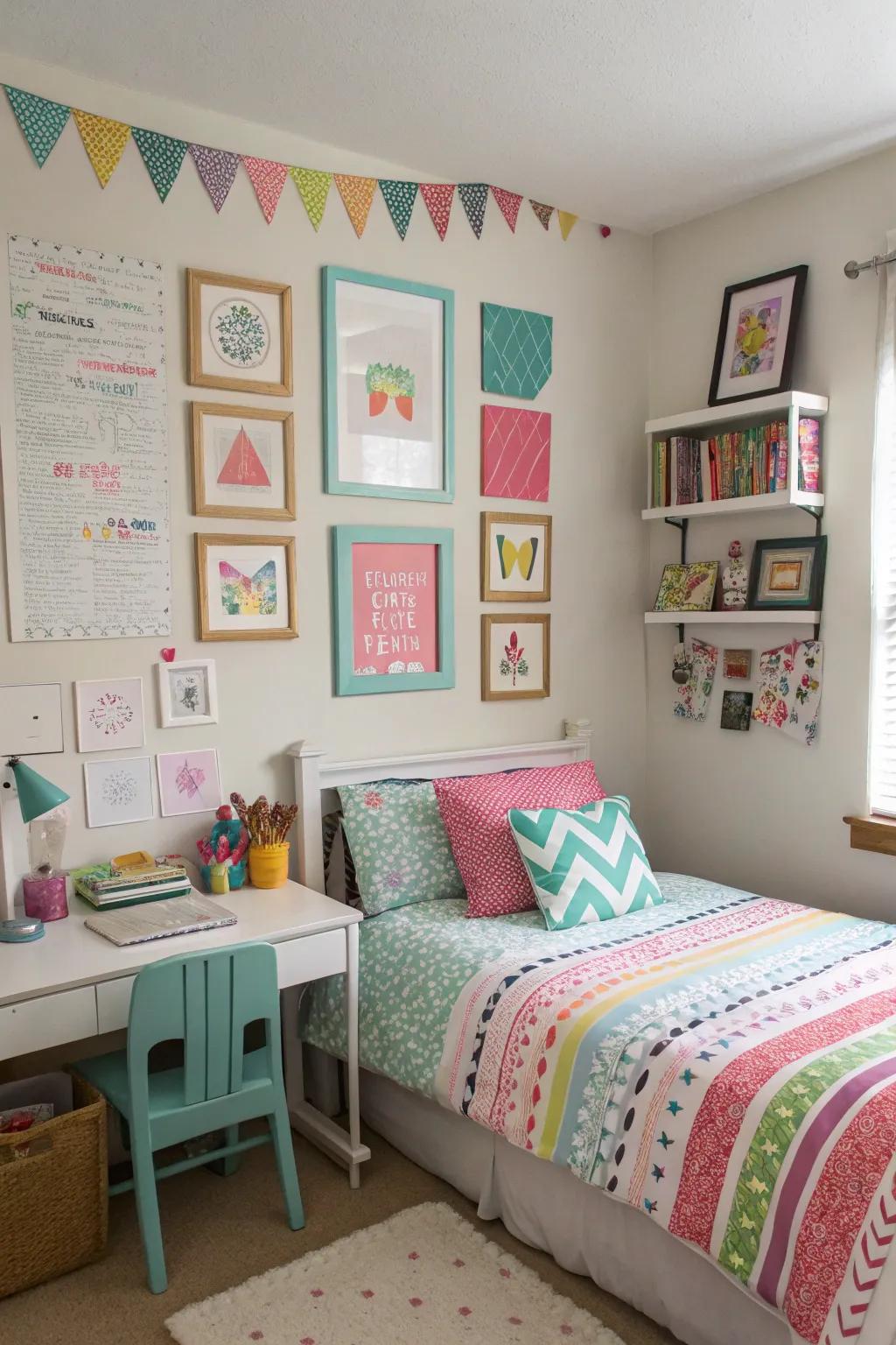 DIY endeavors append a personal and creative impression to a tween's living space.