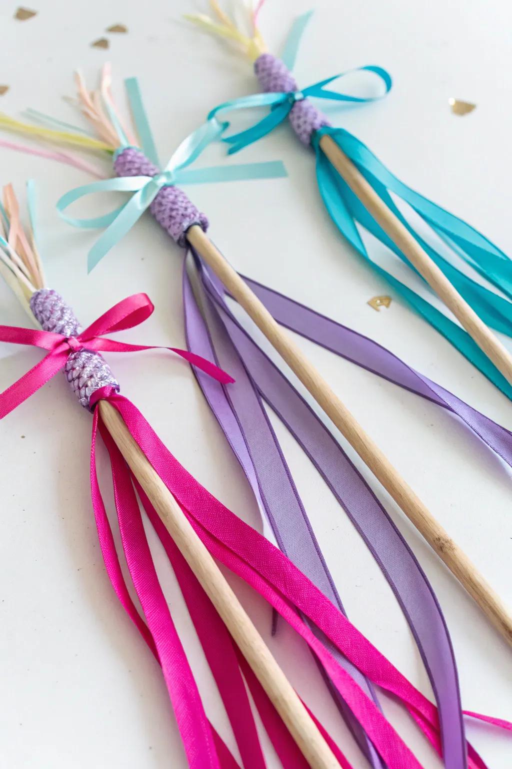 Enchanting unicorn wands crafted for little party guests.