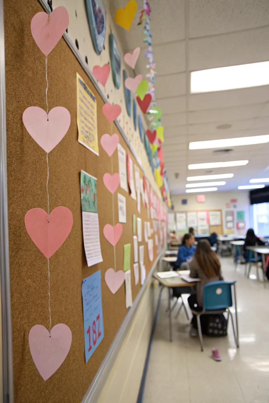 A Hovering Hearts display featuring magical suspended embellishments.