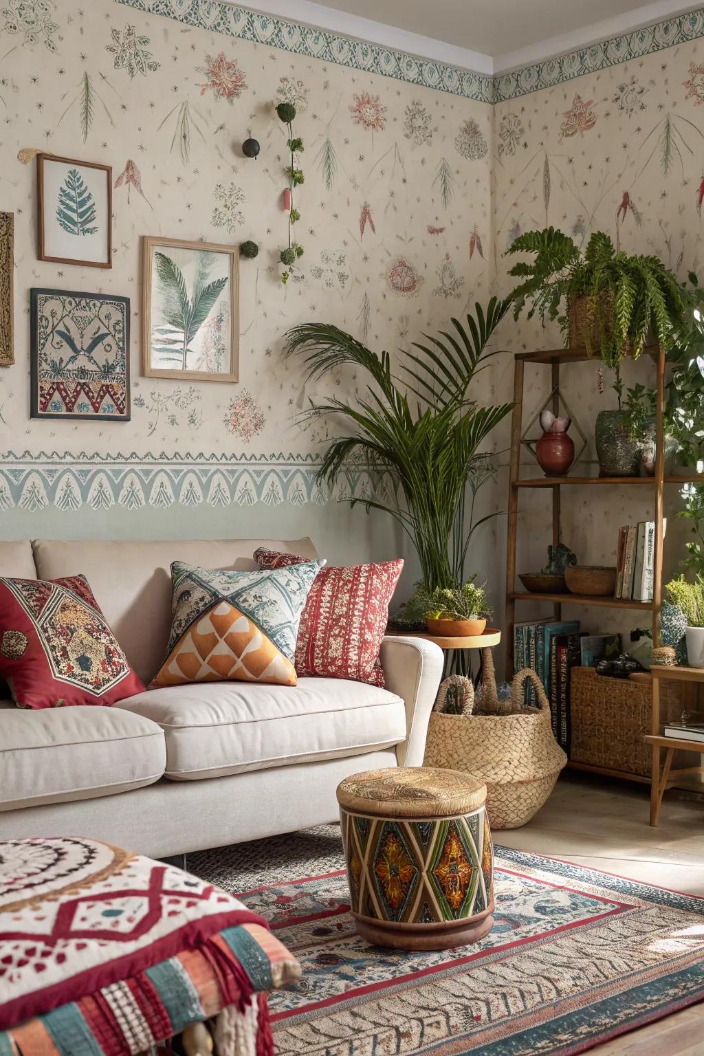 Express your style by intermingling and coordinating patterns for a personalized imprint.