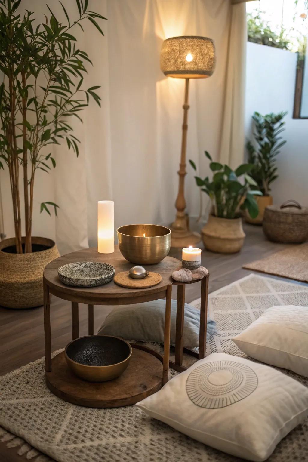 Harmonious haven: Sound therapy for a serene mind.
