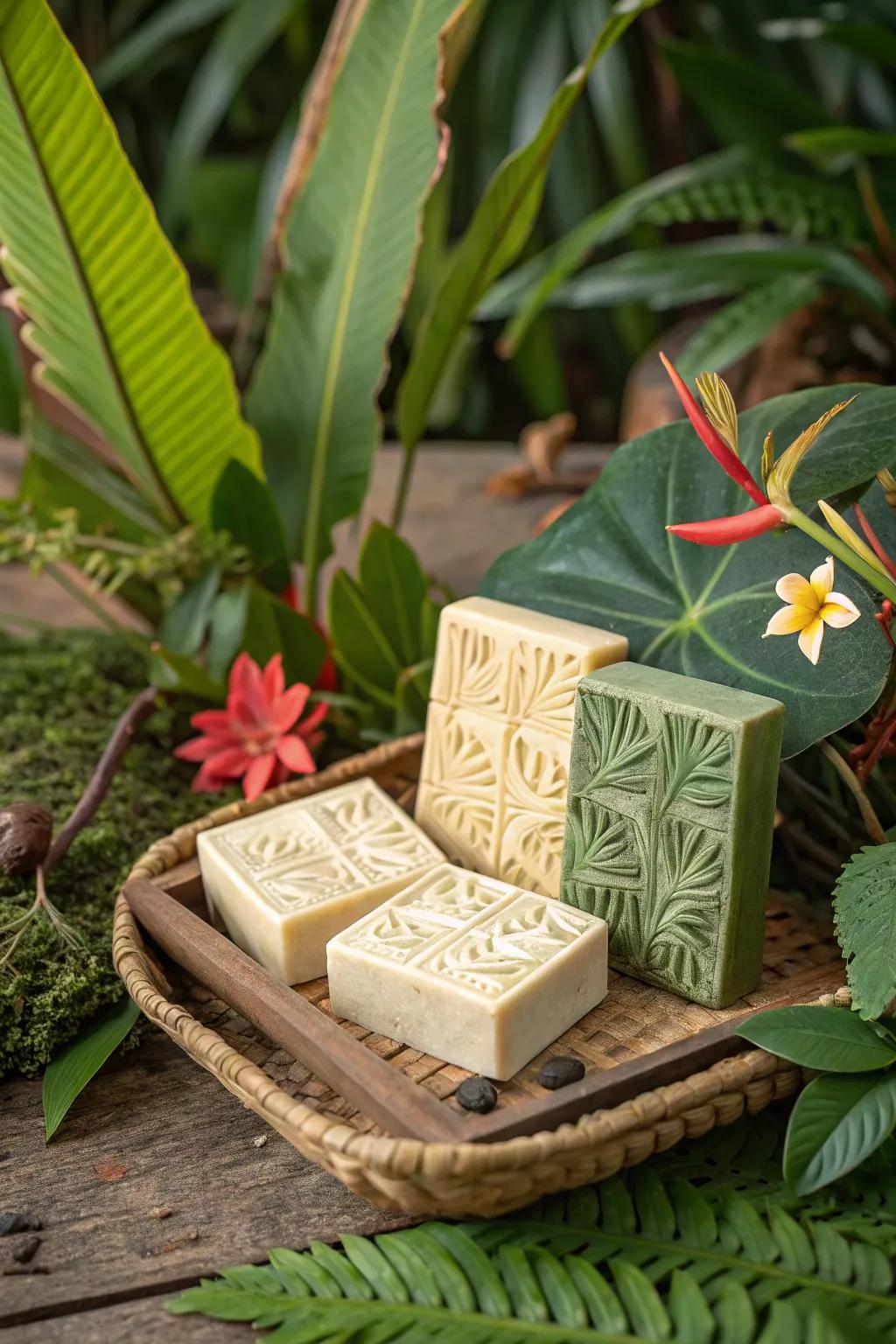 Jungle-inspired cleansing bars proffer a sumptuous and practical present.