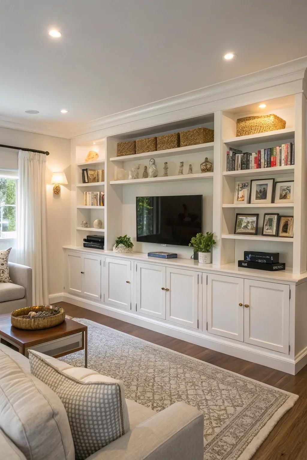 Integrated storage integrates style and utility.