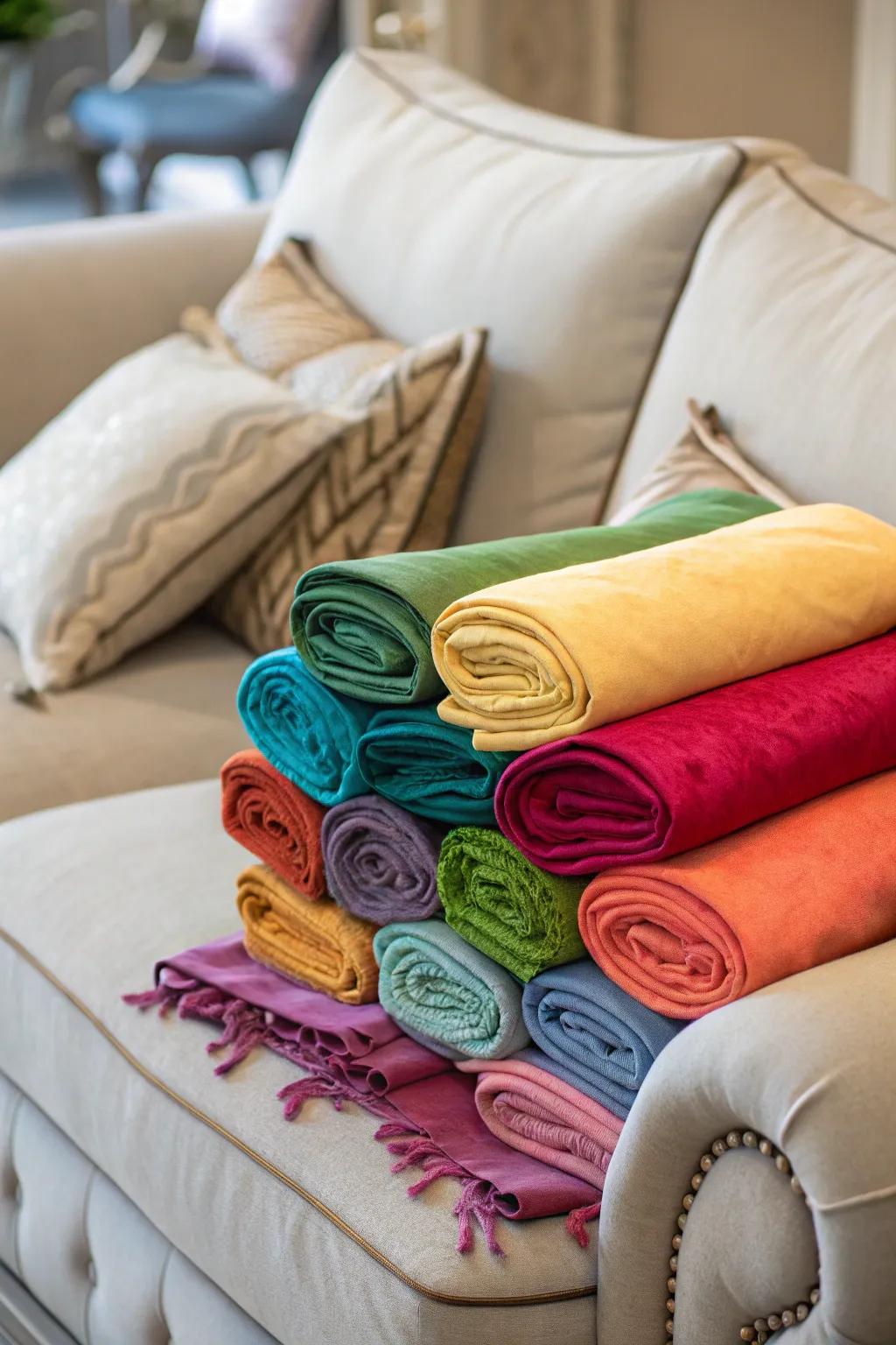 Refined lightweight wraps fashion a snug and chic token.