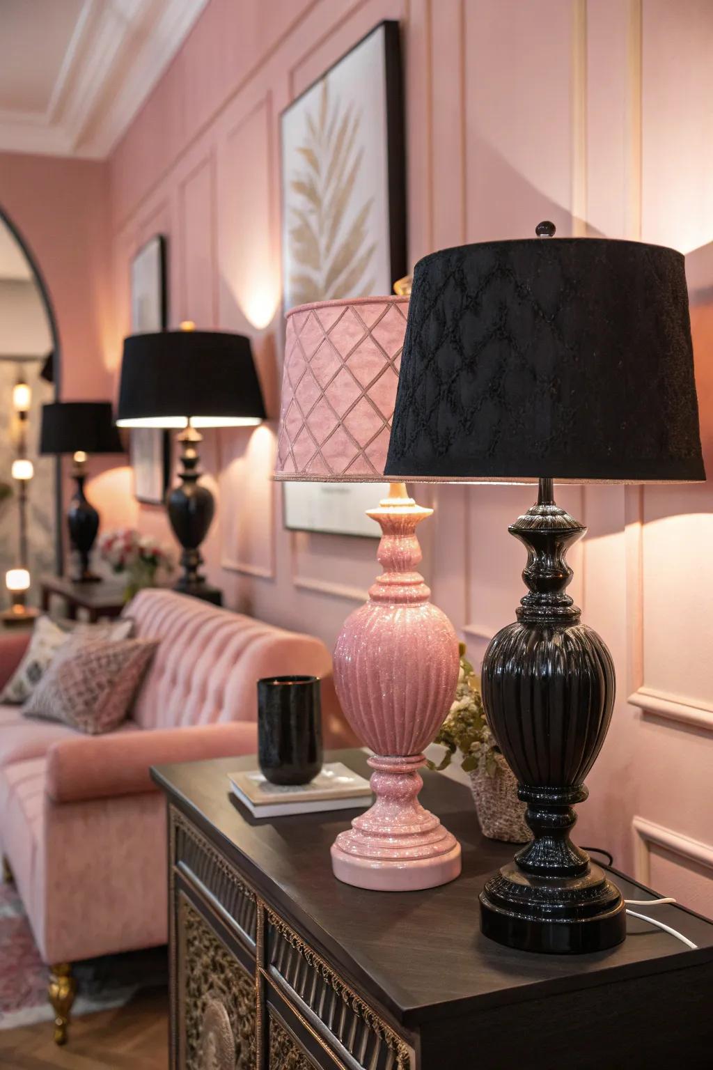 Layered illumination enhances the room's ambiance and depth.