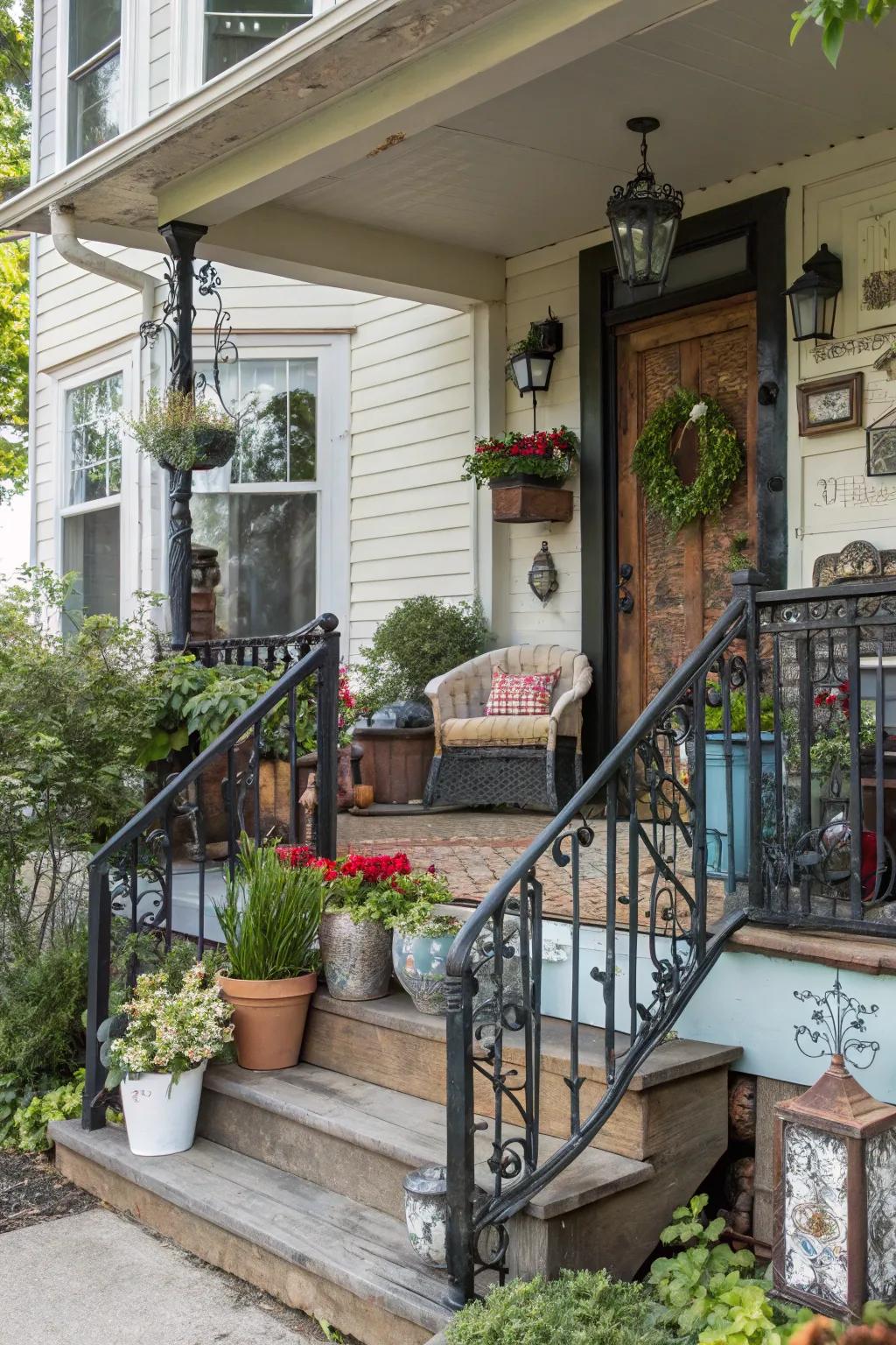 Mix and match designs for a genuinely distinct veranda railing layout.