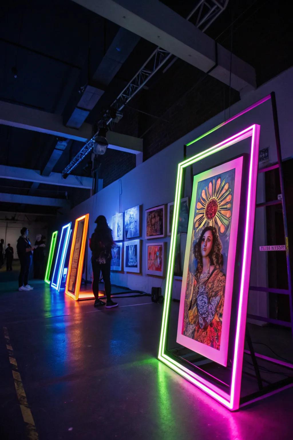 Gleaming borders change art into glowing masterpieces.