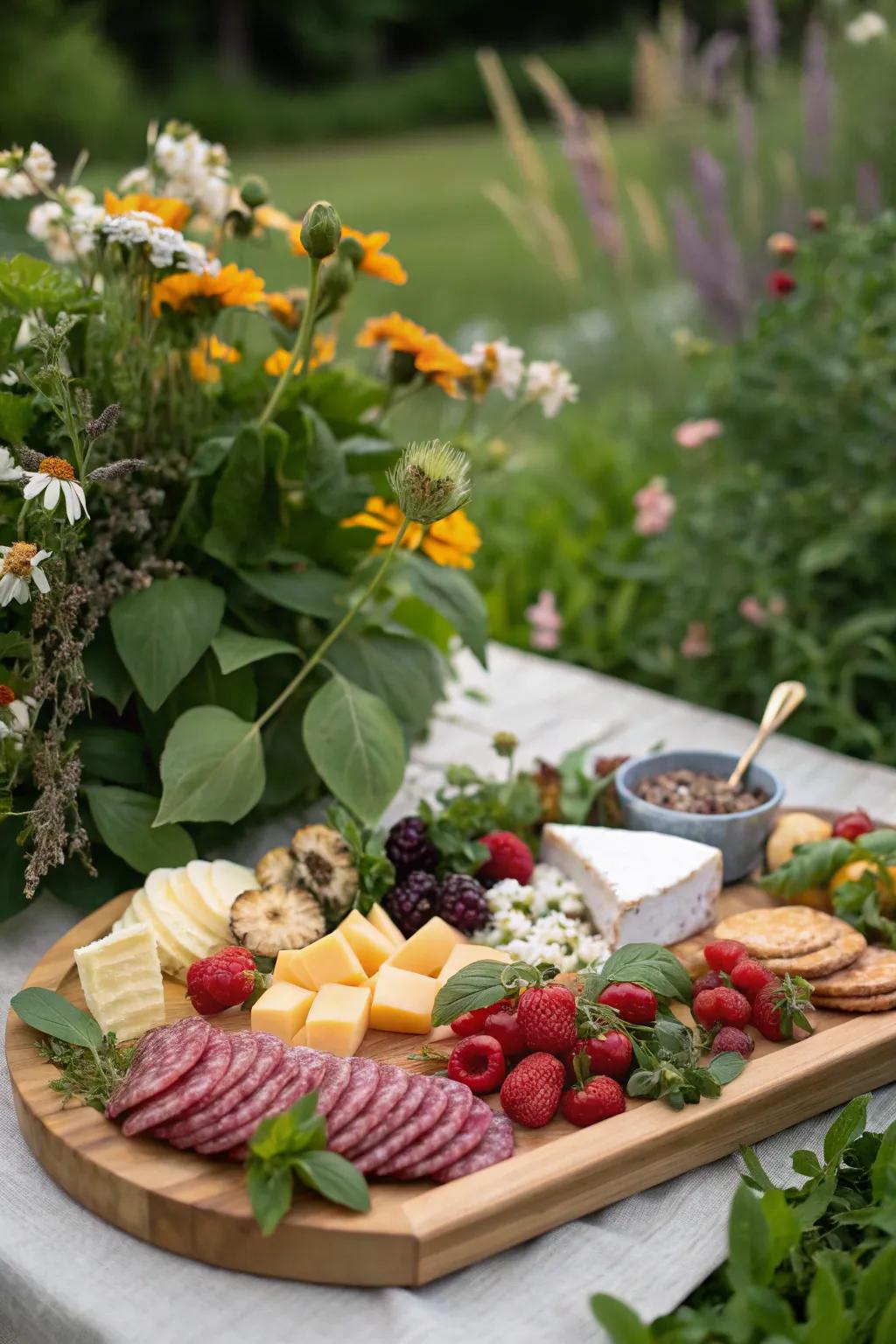 Garden-inspired freshness featuring herbs and consumable blooms.