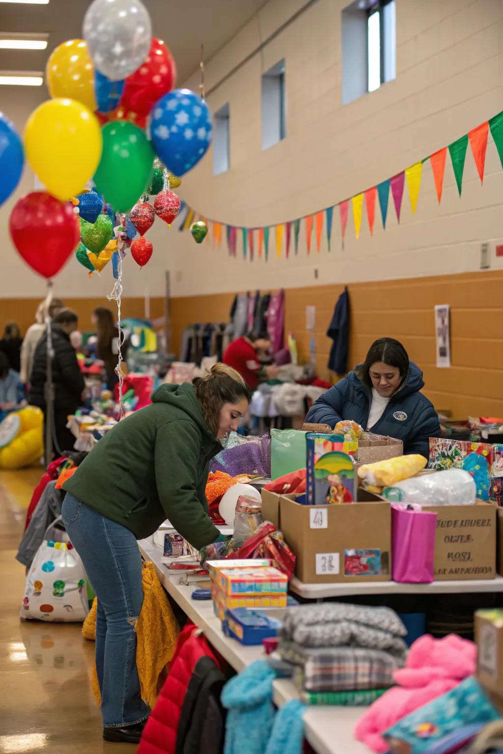 A heartwarming charity initiative event that embodies the spirit of giving.