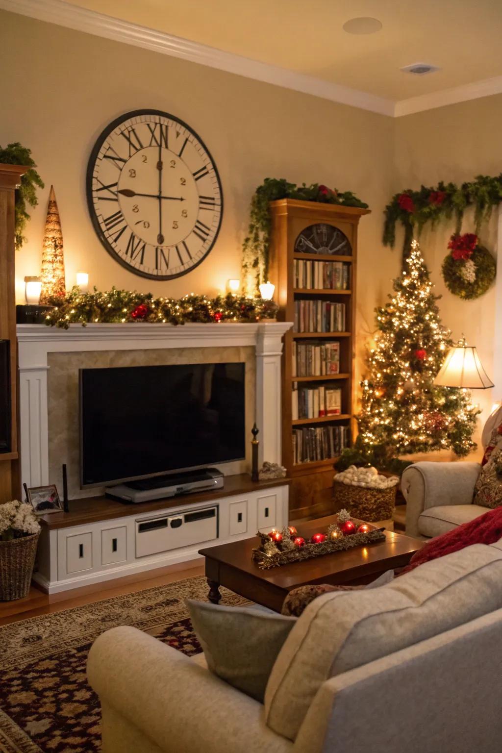 Seasonal embellishments preserve the vibrancy and invitingness of the dwelling expanse.