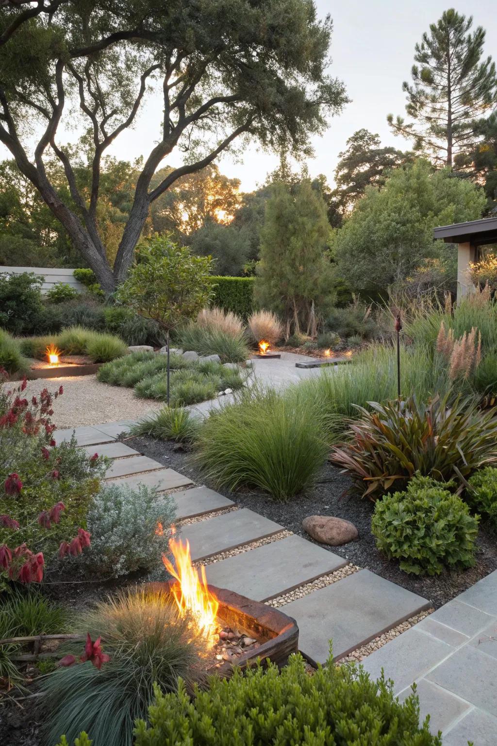Fire-conscious landscaping proposes protection and beauty simultaneously.