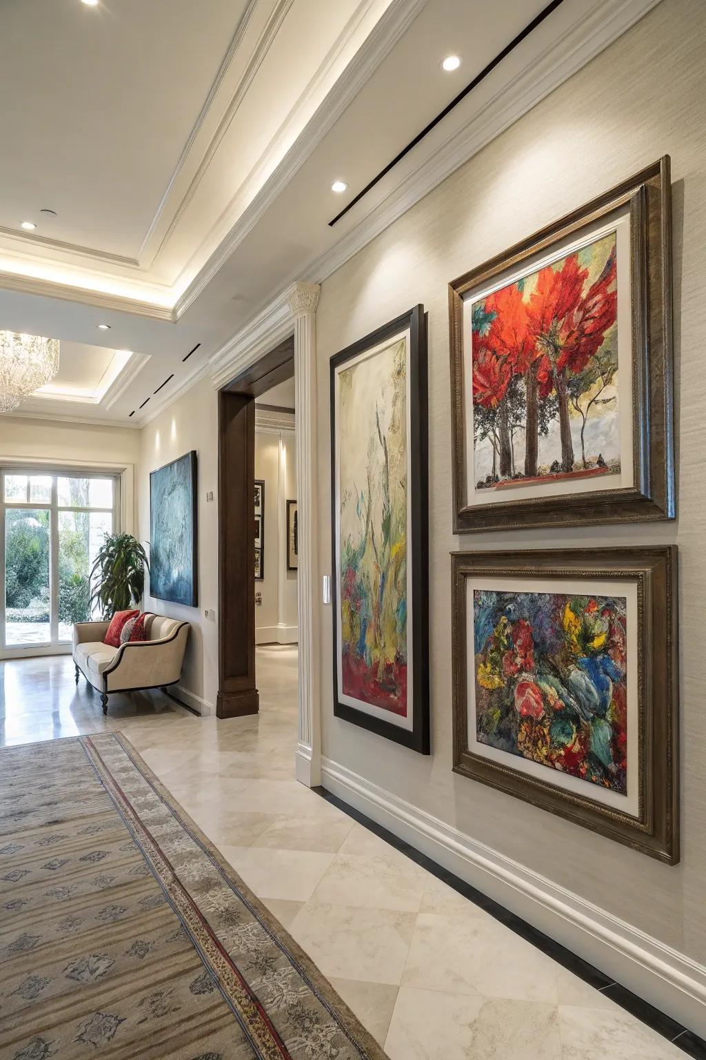 Large frames make a strong impression.