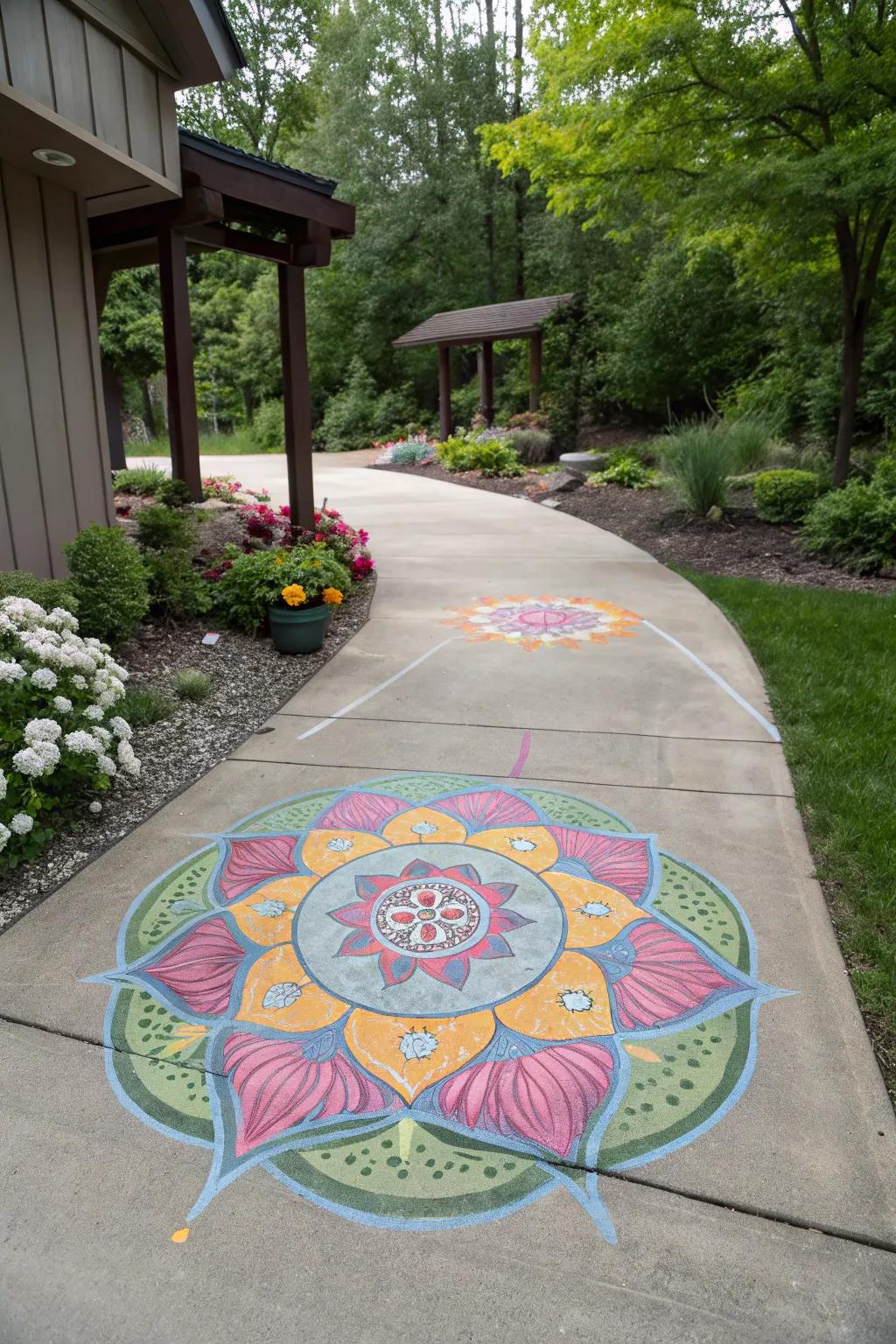 Painted blueprints can morph your path into an artistic masterpiece.