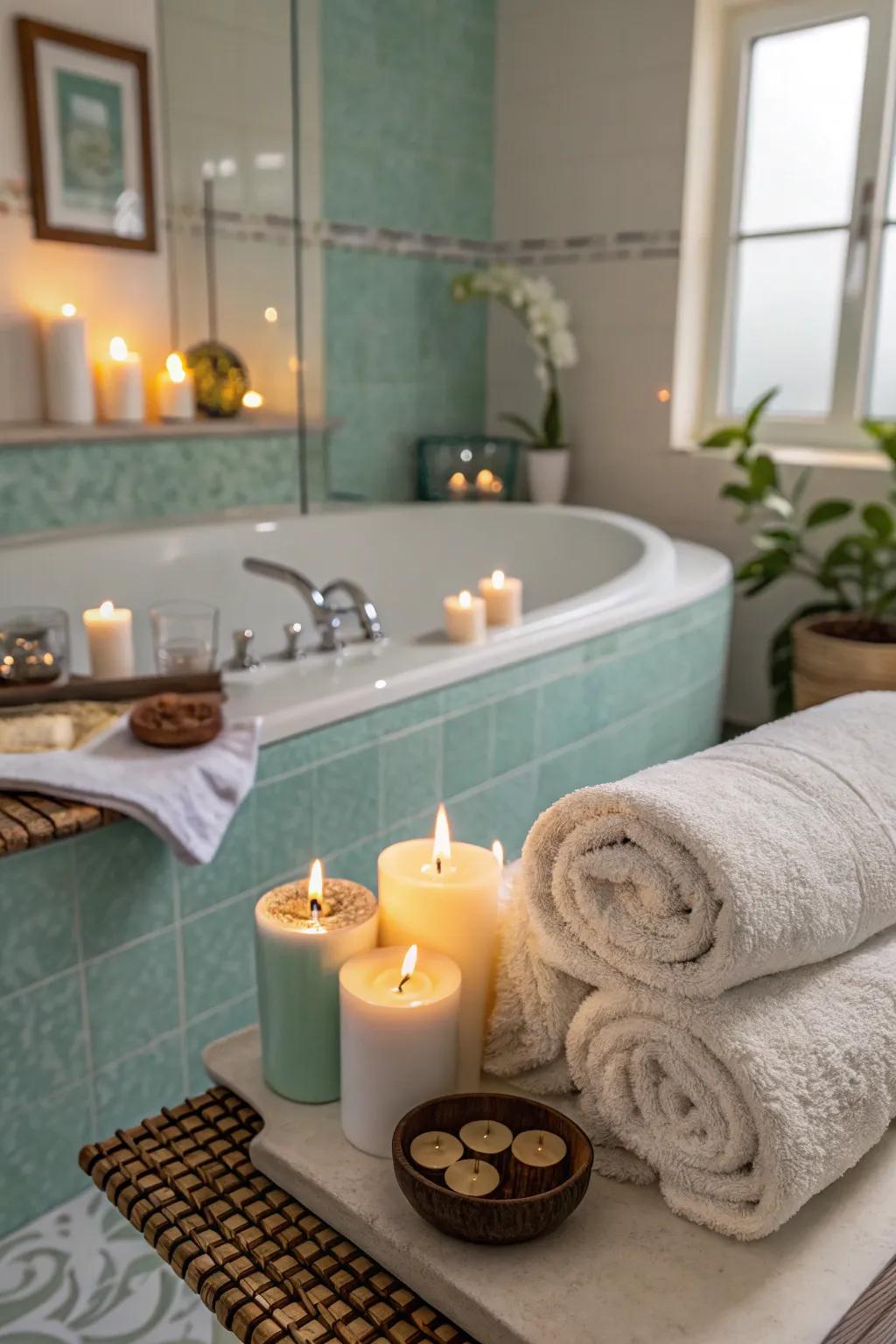 A spa-like ambiance creates a relaxing retreat for guests.
