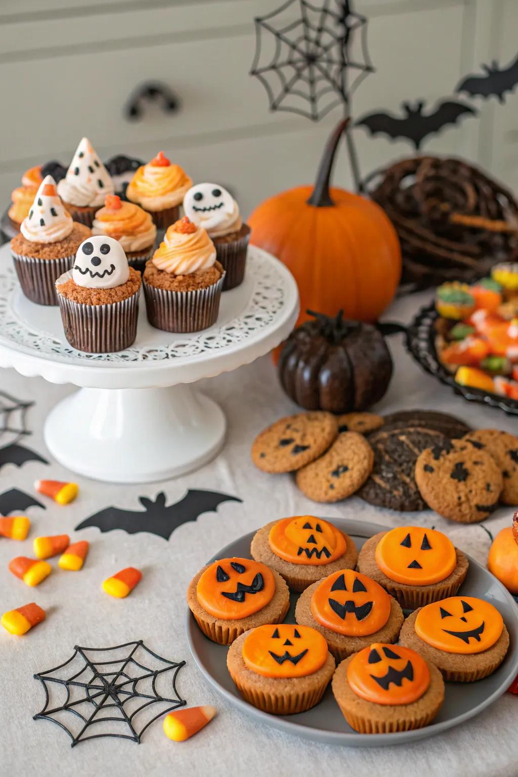 Indulge in a saccharine All Hallows' Eve confectionery table.