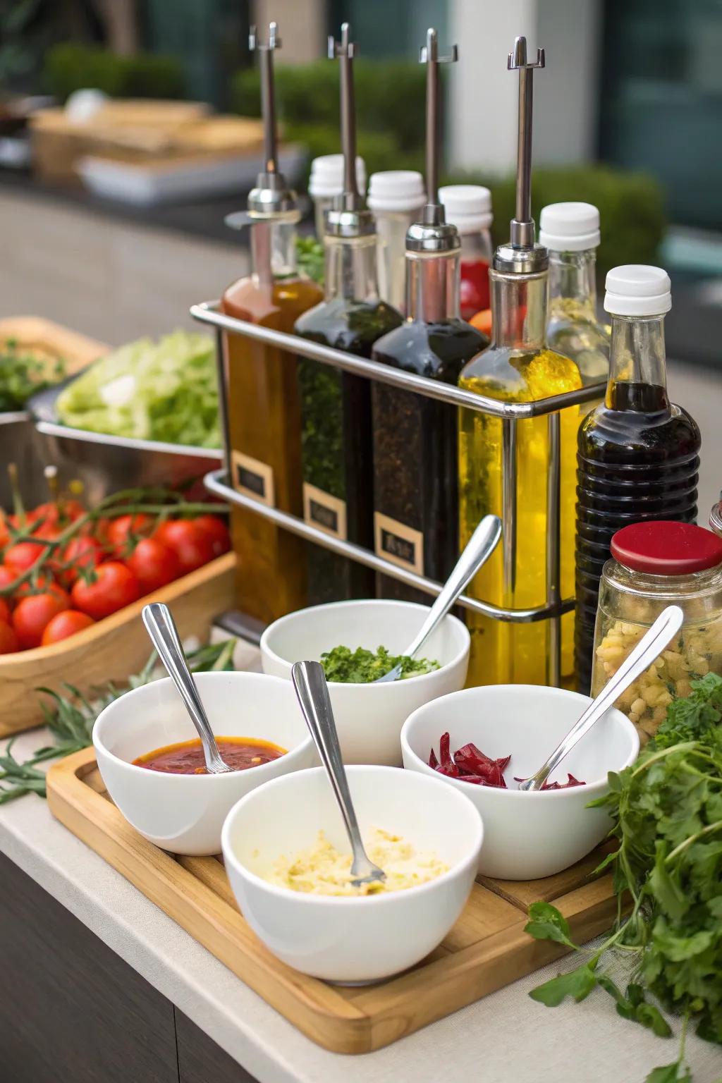 A hands-on station for flavors.