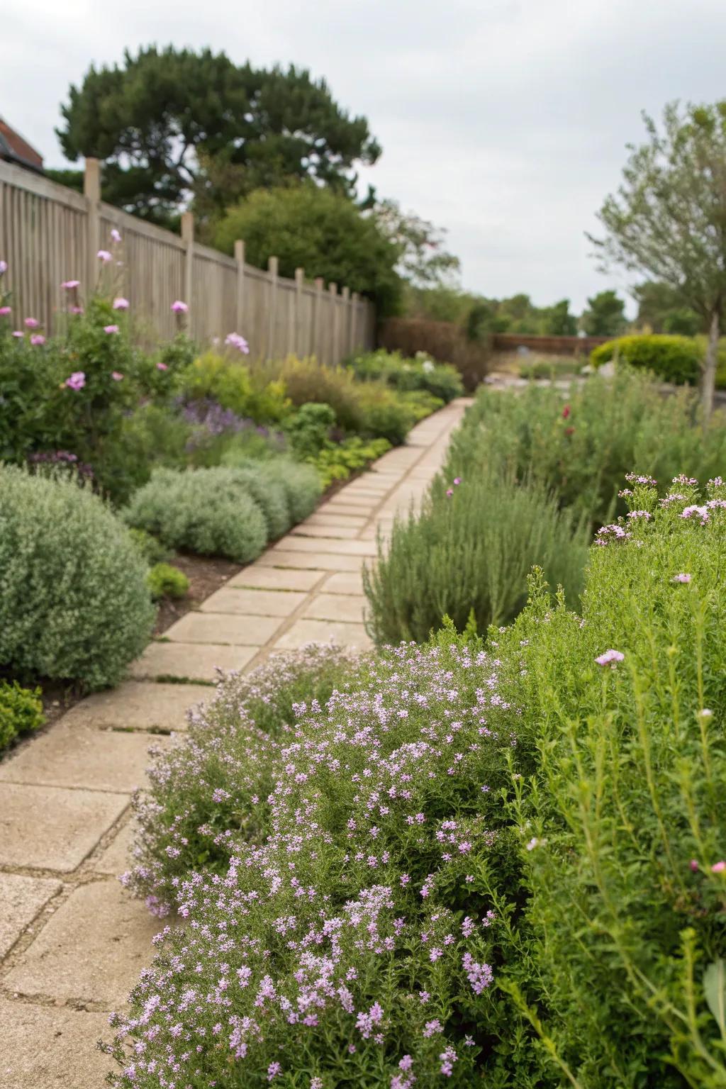 Herb paths fill your garden with delightful aromas.