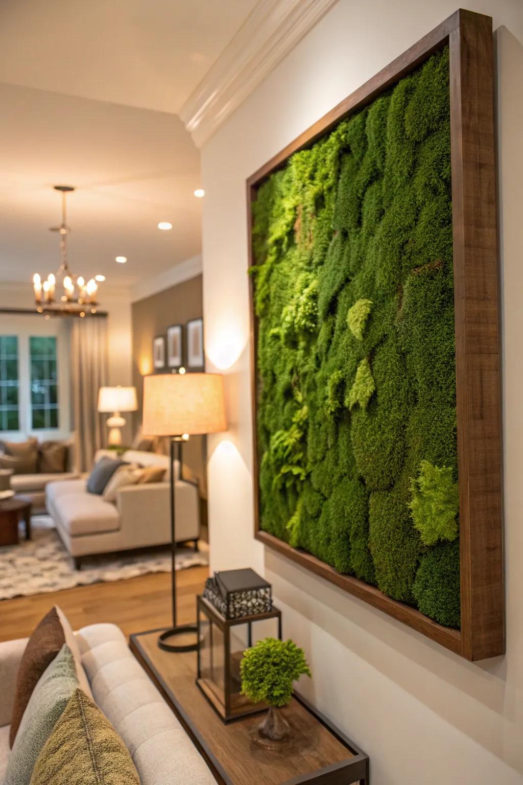 Verdure mural art serves as a stunning, eco-conscious décor feature, adding a touch of nature.