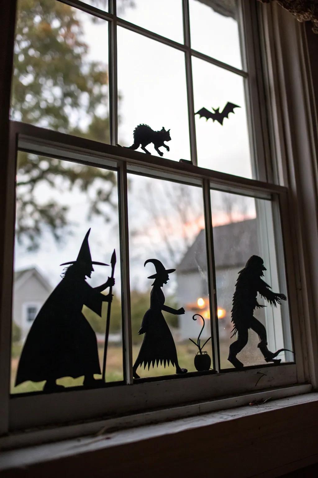 A depraved casement display conducive to a striking Halloween declaration.