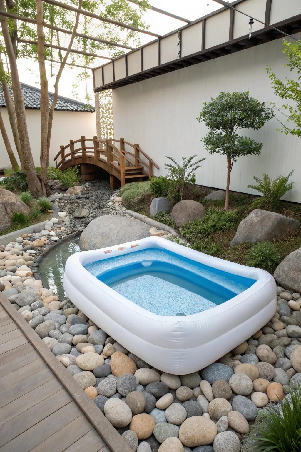 Make a peaceful area with this Zen-like design!