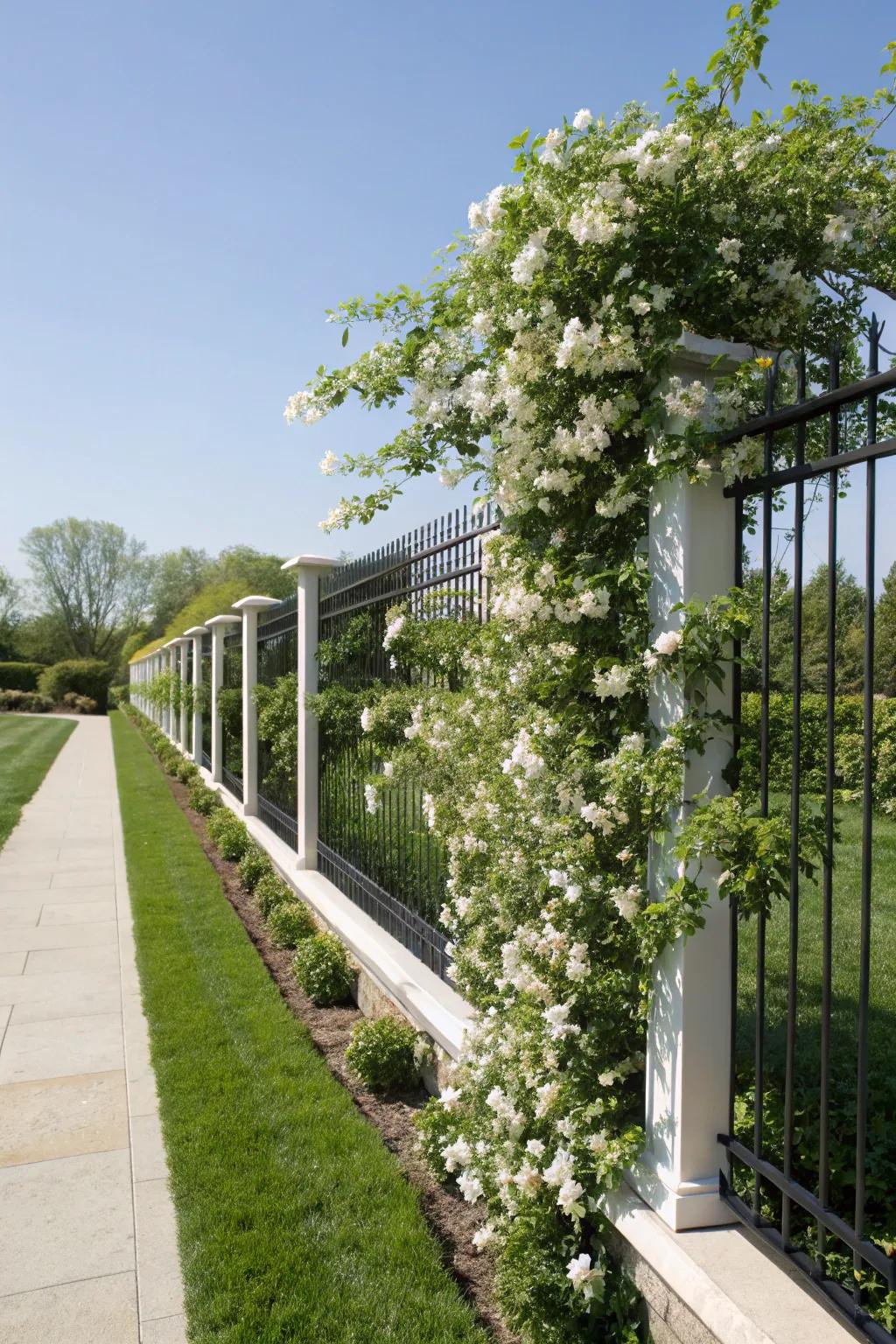 Elevate boundaries using a stylish stargazer fence addition.