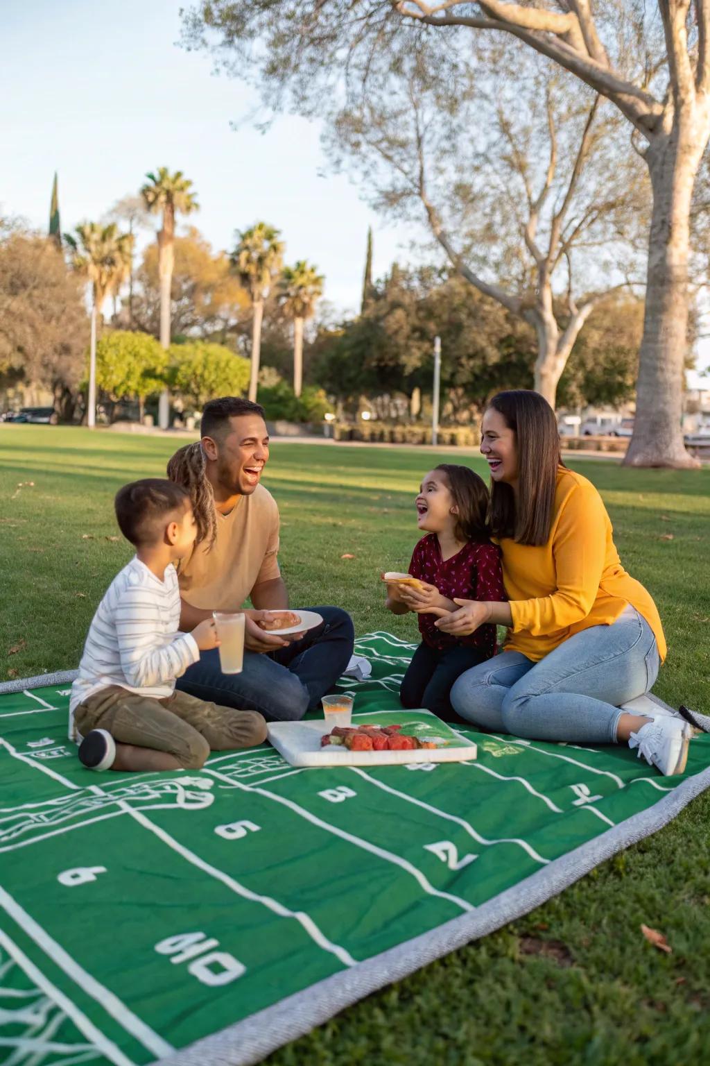 A gridiron picnic incorporating a rejuvenating dimension to the gathering.