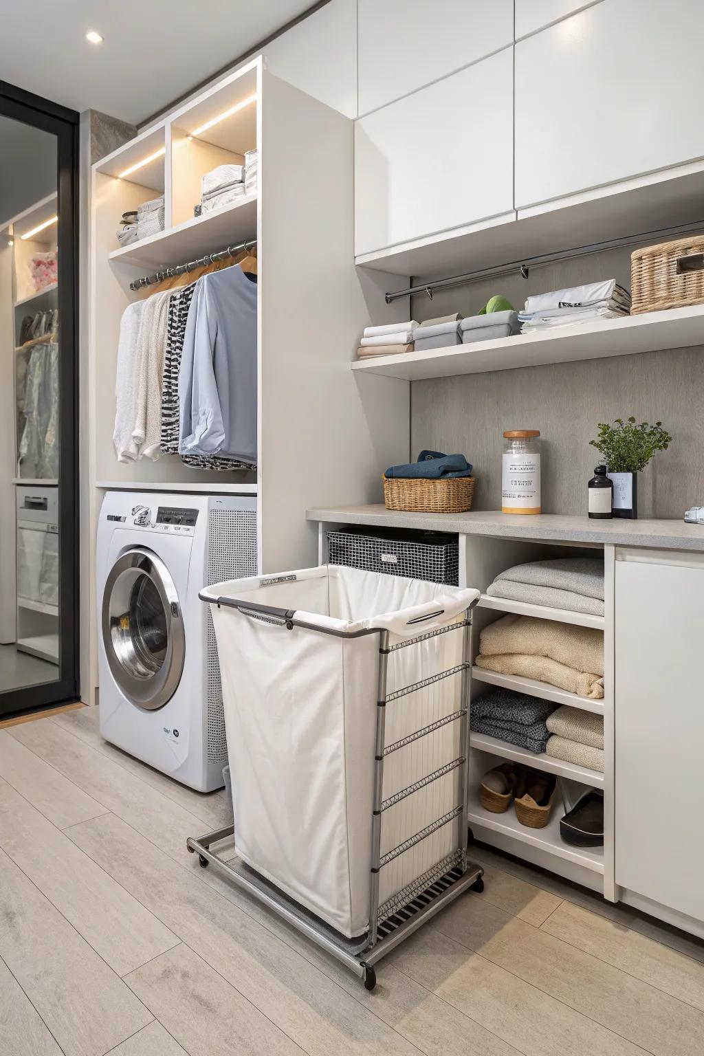 Keep clutter hidden with innovative storage solutions.