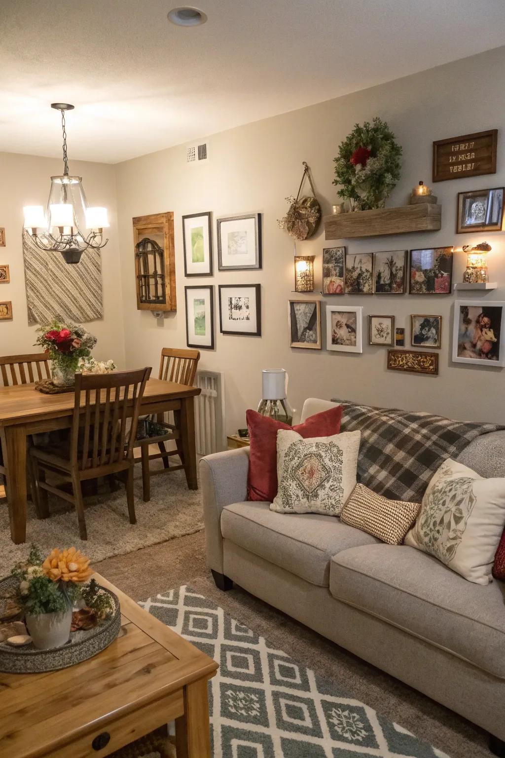 Custom accents through decorative elements impart character and warmth.